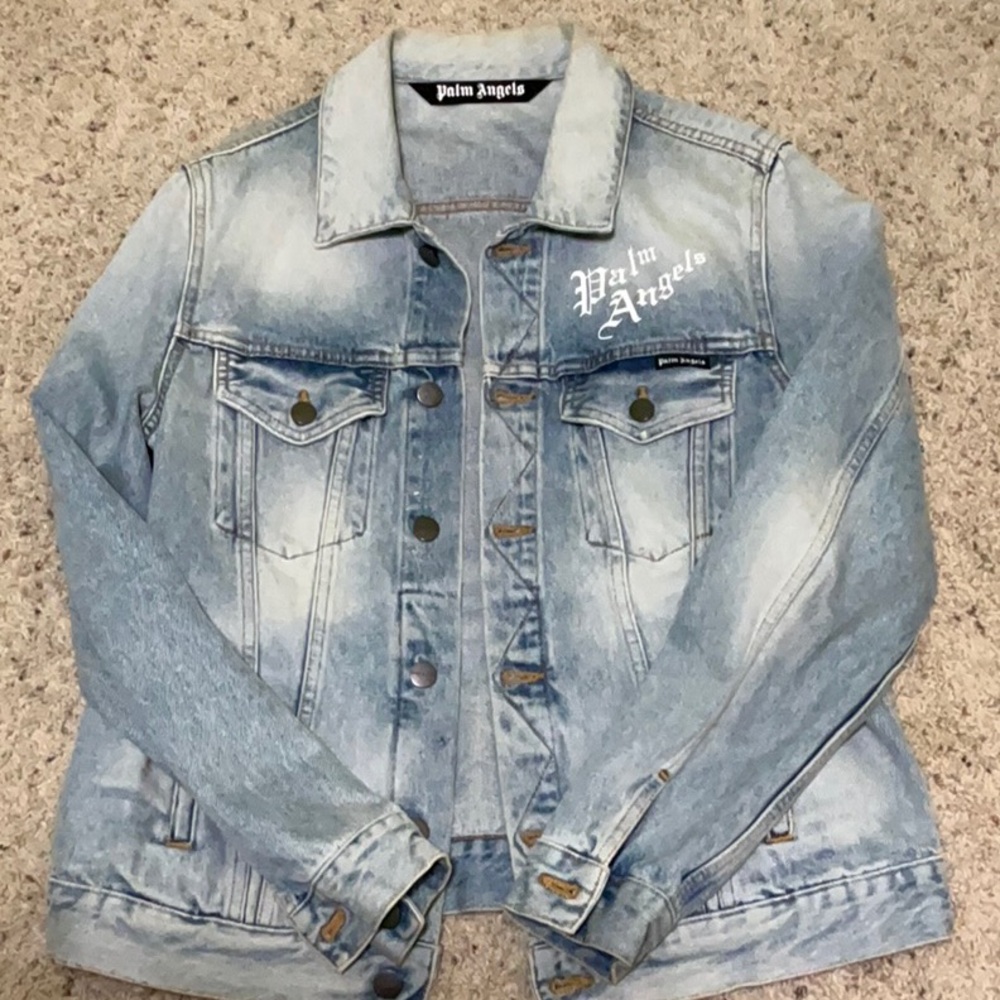 Palm Angel Faded Blue Jean Jacket size M